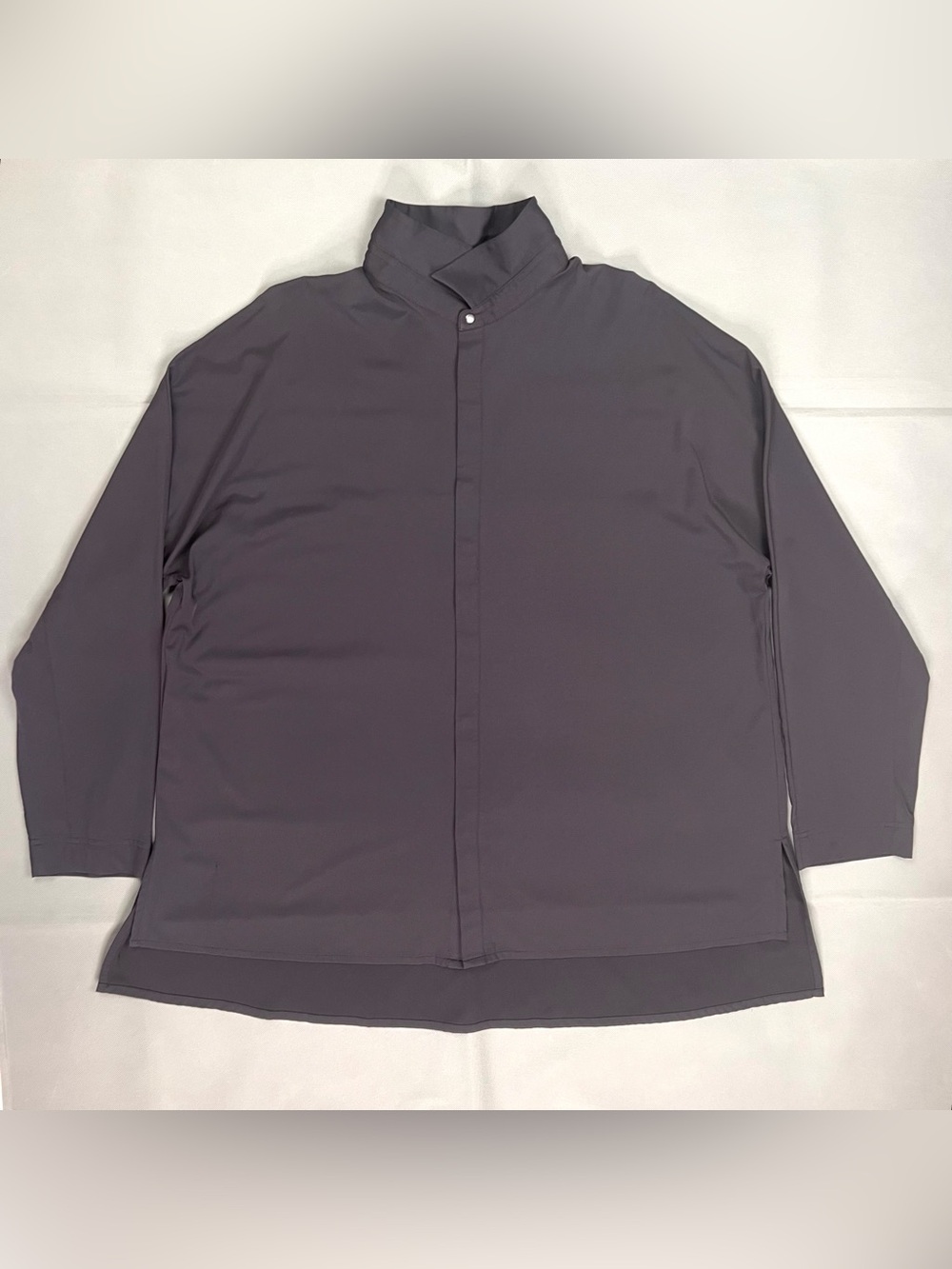 ADAY Something Cool Button Down Women XL Black Long Sleeve Technical Stretch